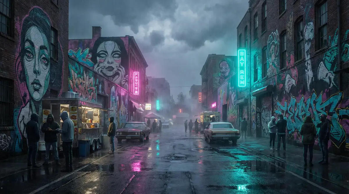 bt联盟 - 雨夜壁画街